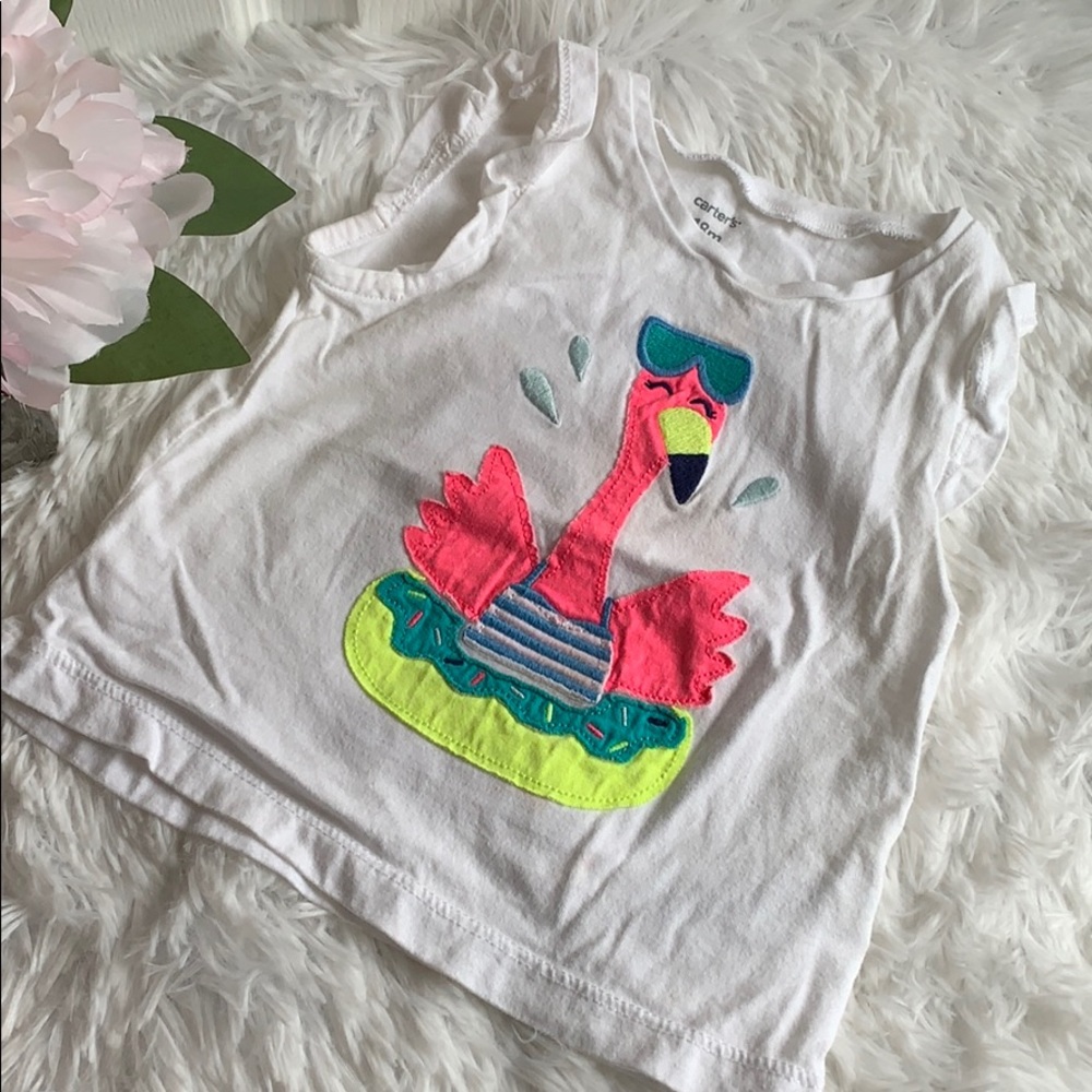 EUC Flamingo shirt 18M
